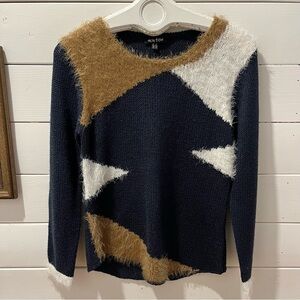 💙Colorblock Knit Sweater – Marble – Size M (CA 12 / US M)💙